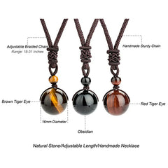 Renbeads Tibetan Tiger's Eye Protection Necklace