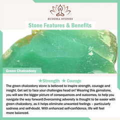 Green Chalcedony Heart Design Strength Necklace Pendant