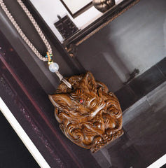 Agarwood Nine Tailed Fox Balance Necklace Pendant