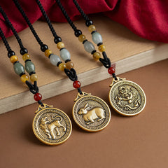 12 Chinese Zodiac Blessing and Fortune Necklace Pendant