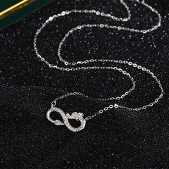 999 Sterling Silver Year of the Zodiac Endless Knot Success Necklace Pendant
