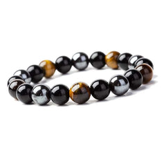 Renbeads Tibetan Tiger's Eye Bracelet Necklace Set
