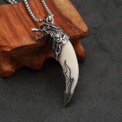 Imitation Wolf Tooth Titanium Steel Balance Necklace Pendant