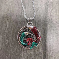 Renbeads Tibetan Copper Koi Fish Healing Necklace