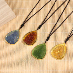 Renbeads Tibetan Buddha Liuli Crystal Serenity Necklace Pendant