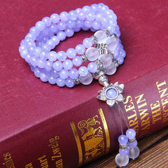 Purple Jasper Bead Strength Bracelet Mala
