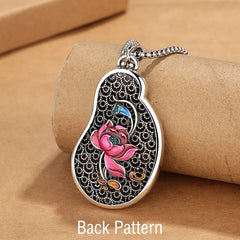 Lotus Design Copper Wealth Necklace Pendant