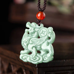 Jade PiXiu Wealth Luck String Necklace Pendant