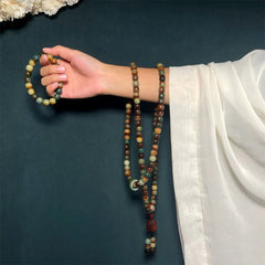 108 Mala Beads Bodhi Seed Peace Wisdom Bracelet, Wrist or Pocket Mala