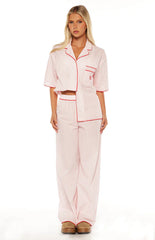 Alexea Pink Stripe Pajama Pants