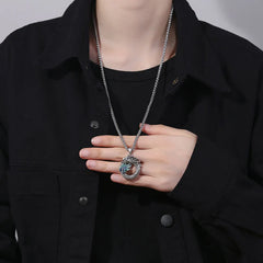 Renbeads Tibetan Copper Dragon Strength Necklace