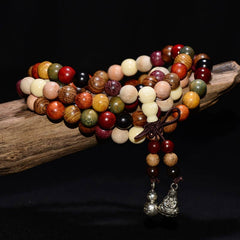 108 Beads Wenge Wood Mala Meditation Bracelet