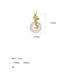 925 Sterling Silver Butterfly Chalcedony Peace Buckle Necklace Pendant