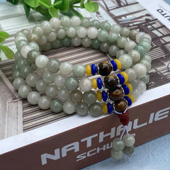 108 Mala Beads Natural Jade Luck Prosperity Bracelet