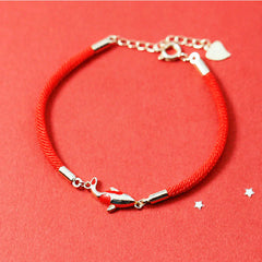 Copper Koi Fish Wealth Jewelry Set with Red Rope