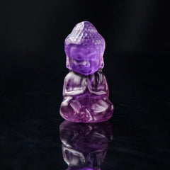 Various Crystal Amethyst Pink Crystal White Crystal Citrine Buddha Carved Necklace Pendant for Spiritual Healing and Decoration