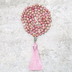 108 Mala Rhodonite Beads Yoga Meditation Prayer Beads Bracelet