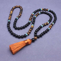 Tibetan Black Onyx Peaceful Mala Set