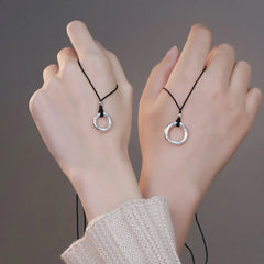 999 Sterling Silver Peace Buckle Protection Necklace Pendant