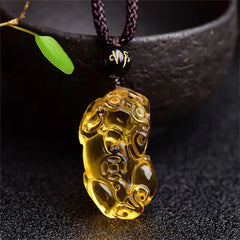 FengShui Citrine PiXiu Wealth Necklace Pendant