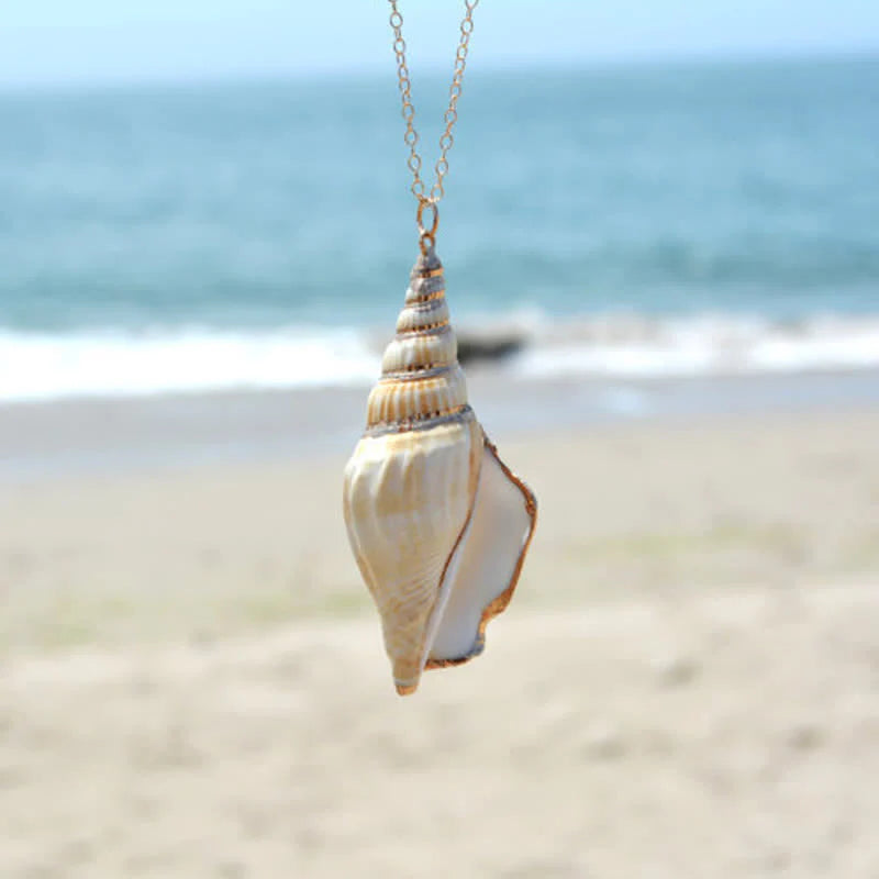 Natural Conch Shell Lucky Necklace Pendant