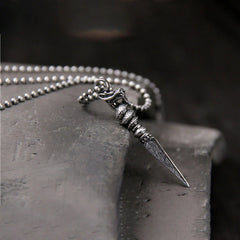 925 Sterling Silver Year of the Dragon Design Dorje Vajra Protection Necklace Pendant