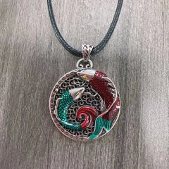 Renbeads Tibetan Copper Koi Fish Healing Necklace