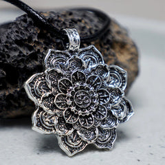 Tibetan Lotus Blessing Necklace Pendant