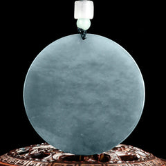 Jade Abundance String Necklace Pendant with Deity Carving