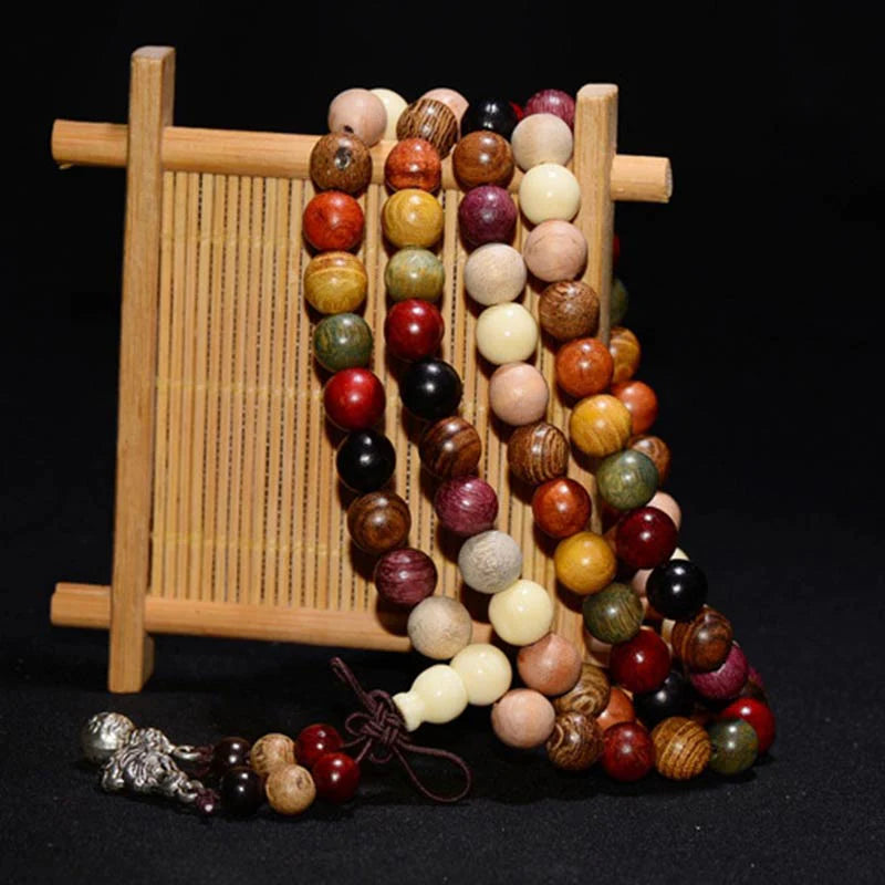 108 Beads Wenge Wood Mala Meditation Bracelet