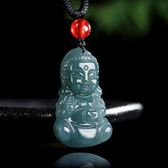 Jade Buddha Prosperity Necklace Pendant