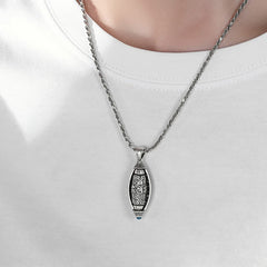 Tibet Om Mani Padme Hum Protection Rotatable Pendant Necklace