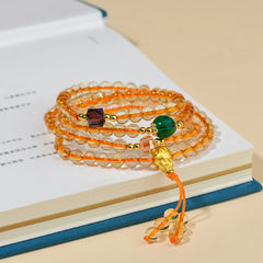 108 Mala Beads Citrine Happiness Bracelet