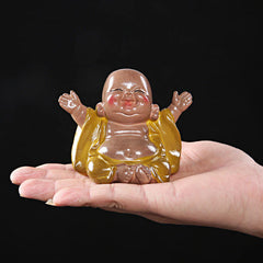 Color Changing Laughing Buddha Resin Tea Pet Home Decoration Figurine