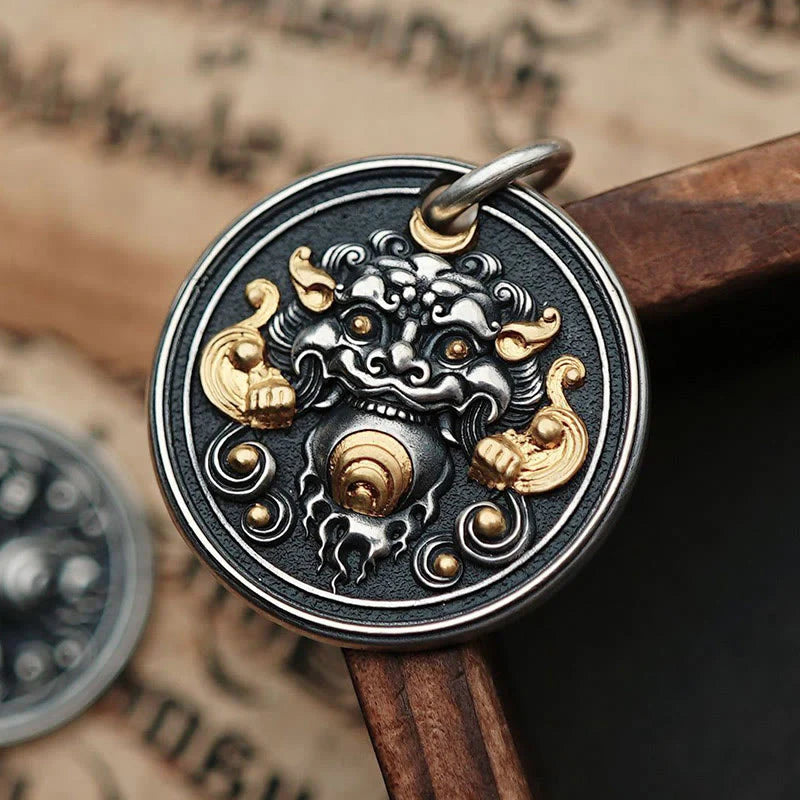 Tibetan Kirtimukha Amulet Healing Necklace Pendant