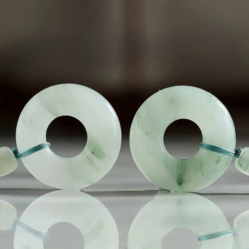 Natural Jade Peace Buckle Prosperity Necklace Pendant