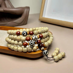 108 Mala Beads Bodhi Seed Dzi Bead Evil-Repelling Bracelet