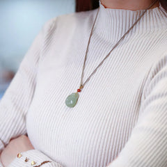 Laughing Buddha Hetian Jade Wealth Prosperity Necklace Pendant