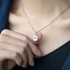 999 Sterling Silver Peace And Joy Fu Character Luck Fortune 925 Sterling Silver Chain Necklace Pendant