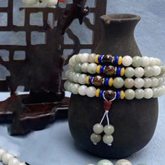 108 Mala Beads Natural Jade Luck Prosperity Bracelet
