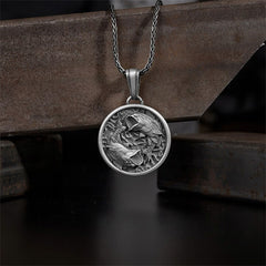 Pure Tin Polished Koi Fish Wealth Necklace Pendant