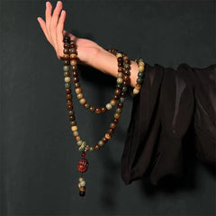 108 Mala Beads Bodhi Seed Peace Wisdom Bracelet, Wrist or Pocket Mala