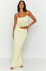 The Moment Yellow Maxi Skirt