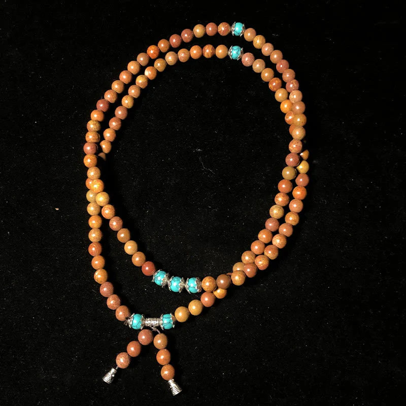 108 Mala Beads Healing Bracelet Made of Bian Stone