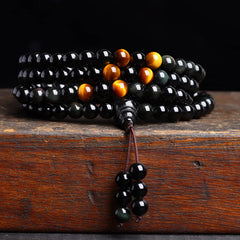 108 Mala Beads Black Obsidian Ice Obsidian Fulfillment Bracelet