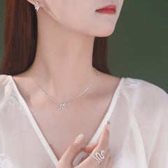 925 Sterling Silver Snake-themed Calm Jewelry Set (Necklace Pendant, Ring, Earrings)