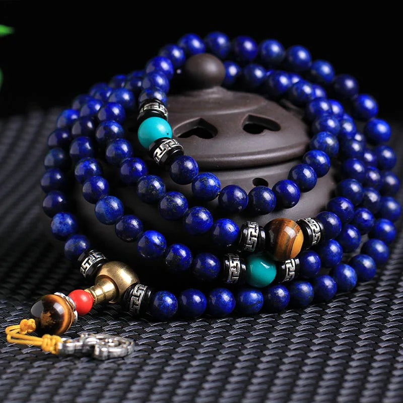 108 Beads Lazurite Positive Bracelet Mala