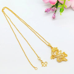 Gold Dragon Protection Necklace Pendant