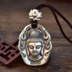 Chinese Zodiac Natal Buddha Om Mani Padme Hum Lotus Compassion Necklace Pendant
