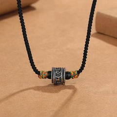 Tibet Om Mani Padme Hum Swastika PiXiu Copper Rope Necklace Pendant